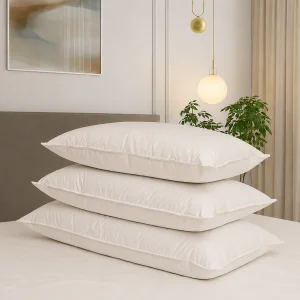 white feathers pillow