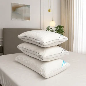 white pillow with black outline